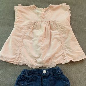 EUC // Eyelet Top and Bubble Short outfit